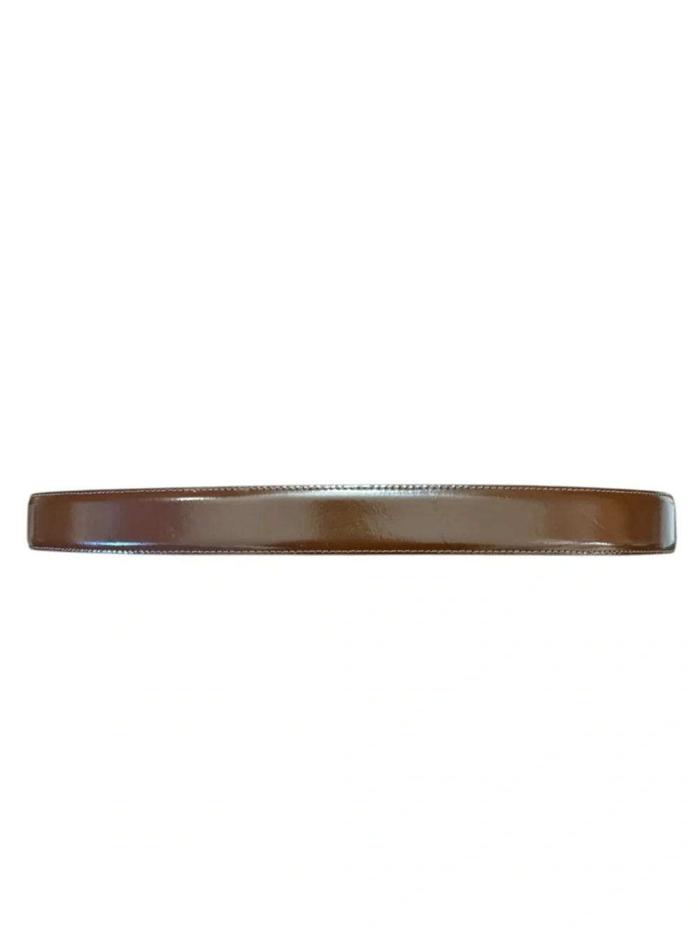 Cole Haan Smooth Brown Leather Belt Silver Buckle Classic Dress Casual Preppy 36